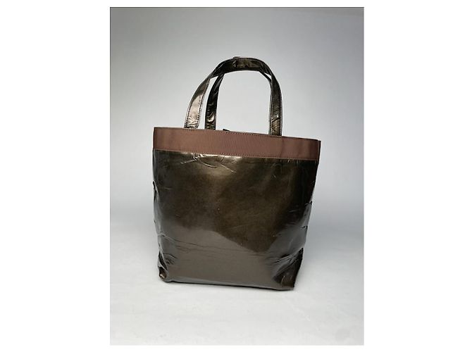 Autre Marque Sac à main en polyester marron non signé - vue 5