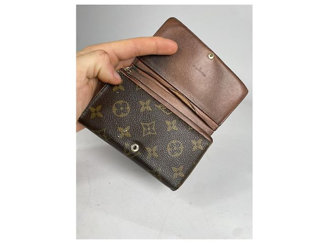 Billetera de cuero marrón Joséphine de Louis Vuitton Castaño - vista 3