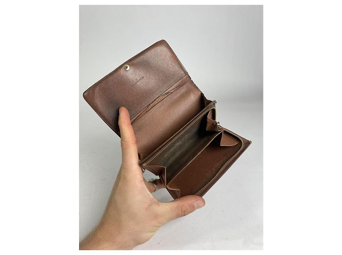 Billetera de cuero marrón Joséphine de Louis Vuitton Castaño - vista 4