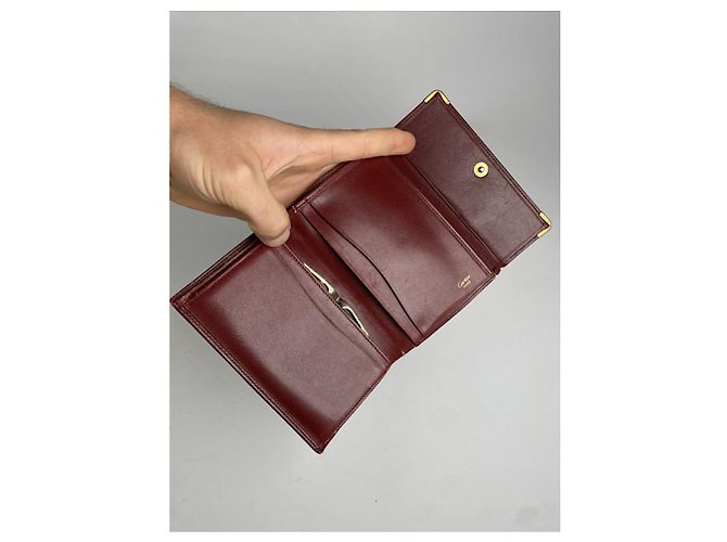Cartera de cuero patentado burdeos Cartier - vista 2