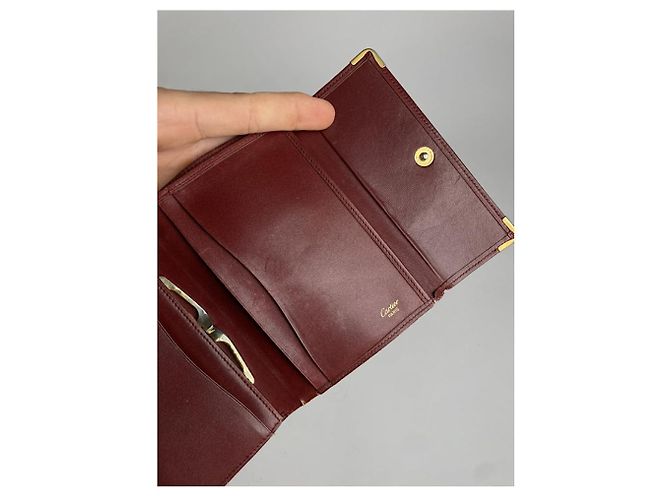 Cartera de cuero patentado burdeos Cartier - vista 3