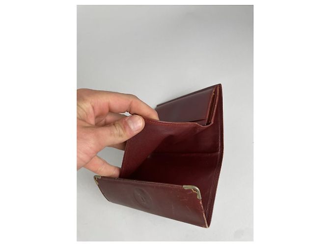 Cartera de cuero patentado burdeos Cartier - vista 5