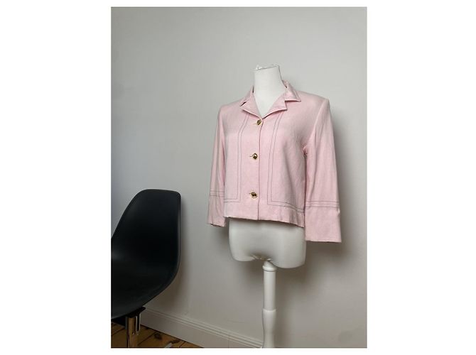 Céline Abrigo Trench de Mezclilla Rosa Celine - vista 2