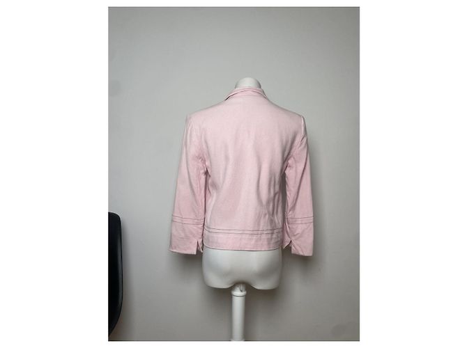 Céline Abrigo Trench de Mezclilla Rosa Celine - vista 4