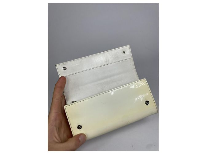 Cartera de cuero patentado blanco Miu Miu - vista 3