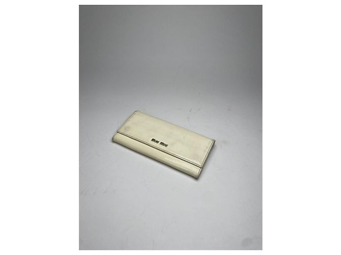 Cartera de cuero patentado blanco Miu Miu - vista 5