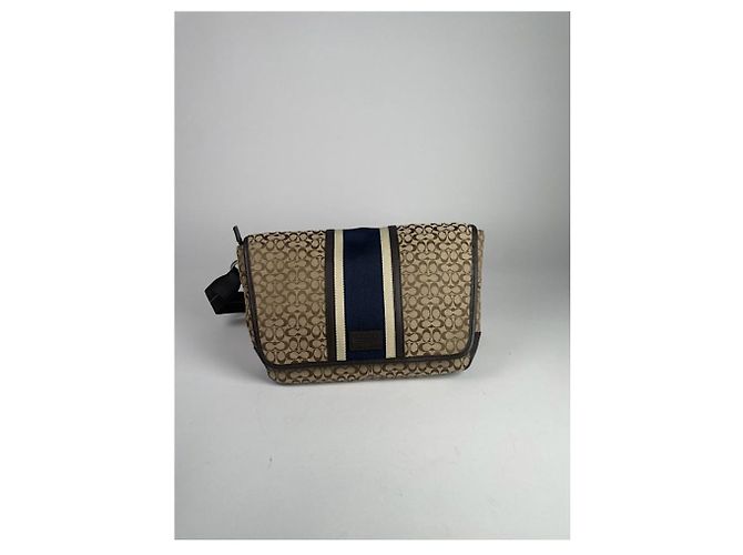 Coach Signature Sufflette Beiger Lederhandtasche - Ansicht 2