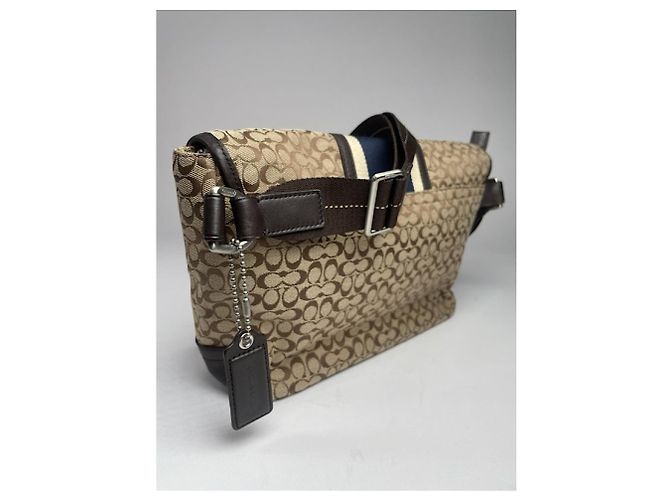 Coach Signature Sufflette Beiger Lederhandtasche - Ansicht 4