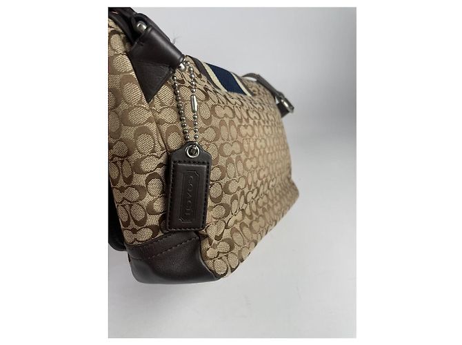 Coach Signature Sufflette Beiger Lederhandtasche - Ansicht 5