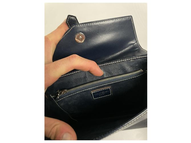 Courreges Borsa in pelle navy Courrèges Blu navy - vista 2