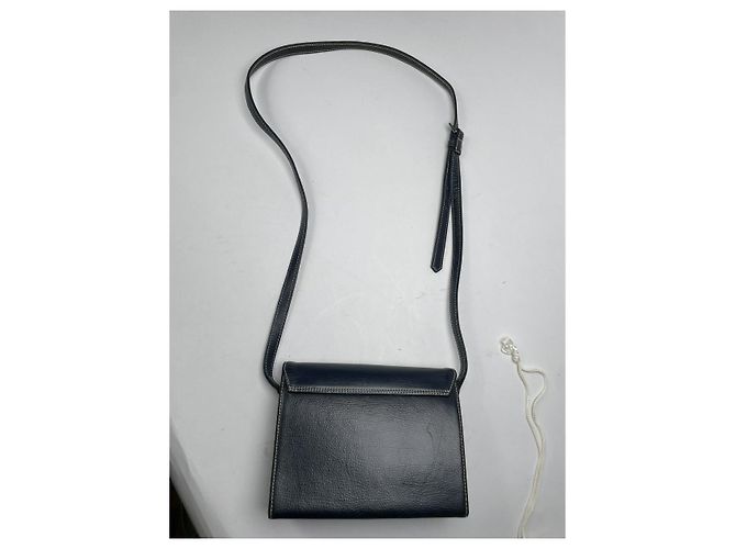 Courreges Borsa in pelle navy Courrèges Blu navy - vista 3