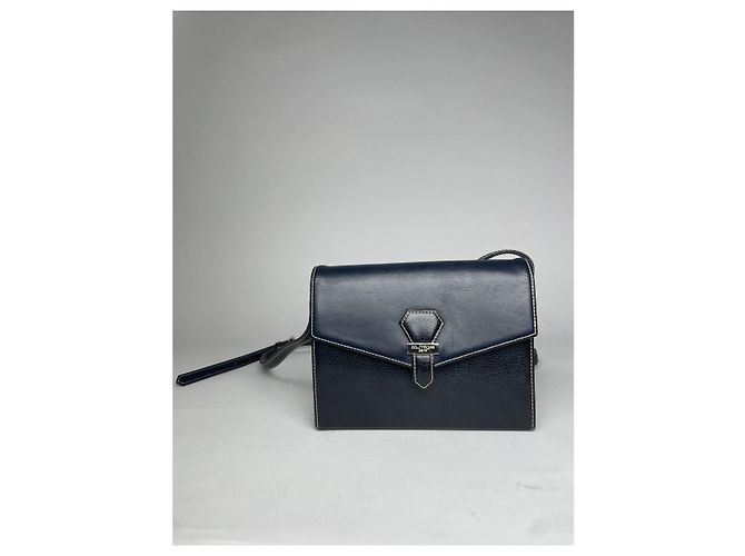 Courreges Borsa in pelle navy Courrèges Blu navy - vista 4
