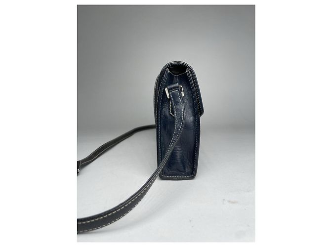 Courreges Borsa in pelle navy Courrèges Blu navy - vista 5