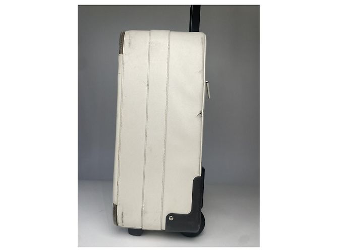 Saffiano Prada weißer Leder-Reisetasche - Ansicht 4
