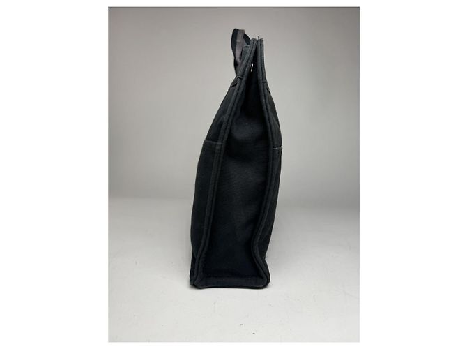 Borsa a mano in cotone nero Hermès - vista 3