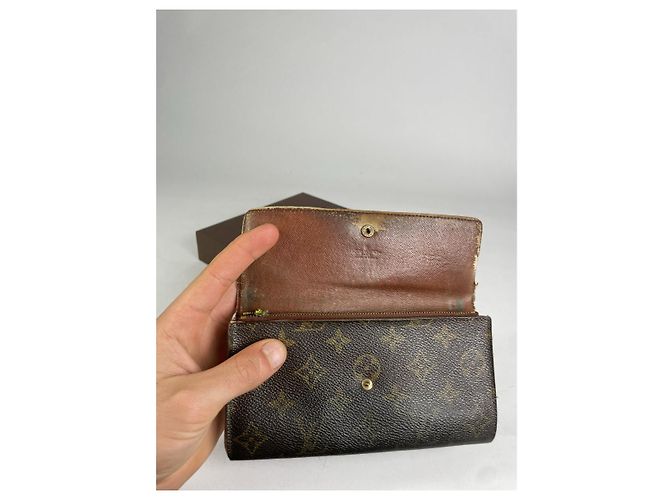 Billetera de cuero marrón Louis Vuitton Kimono Castaño - vista 3