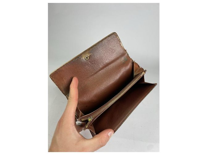 Billetera de cuero marrón Louis Vuitton Kimono Castaño - vista 4