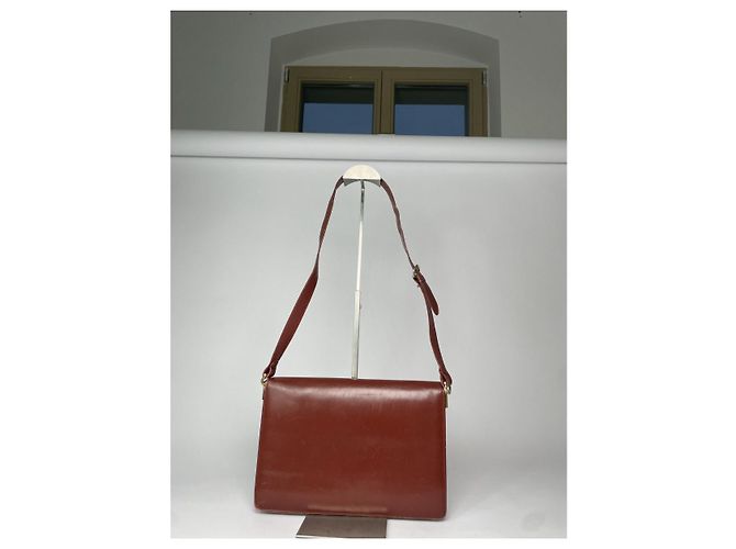 Borsa in pelle bordeaux Cartier Bordò - vista 3