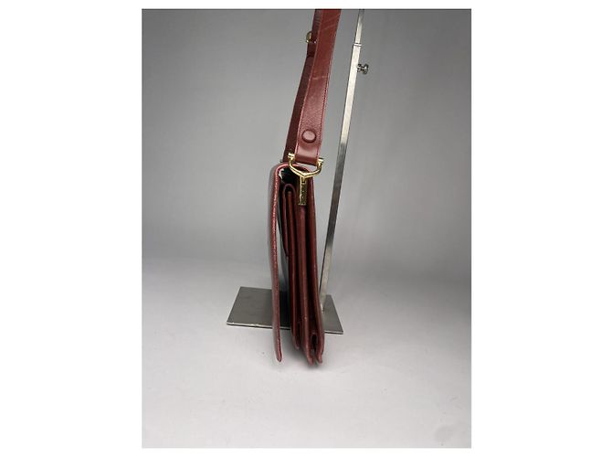 Borsa in pelle bordeaux Cartier Bordò - vista 4