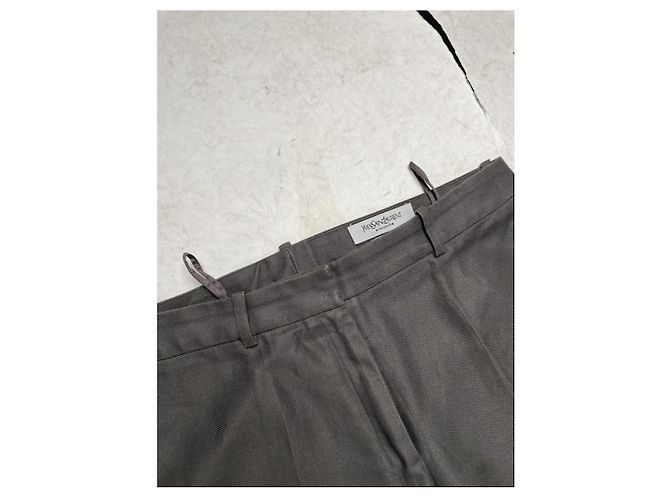 Yves Saint Laurent anthrazit Baumwollhose Anthrazitgrau - Ansicht 3