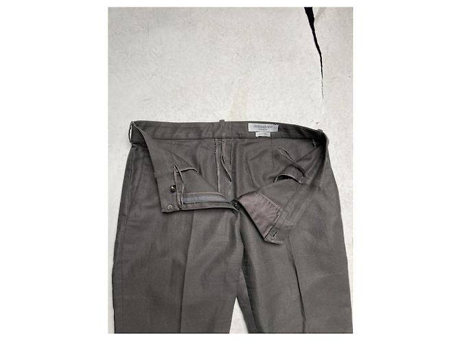 Yves Saint Laurent anthrazit Baumwollhose Anthrazitgrau - Ansicht 4
