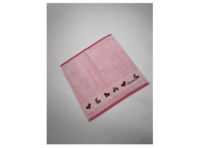Céline Lenço de algodão e seda rosa Celine - vista 2