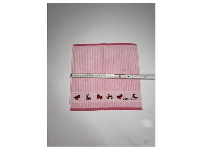 Céline Lenço de algodão e seda rosa Celine - vista 3