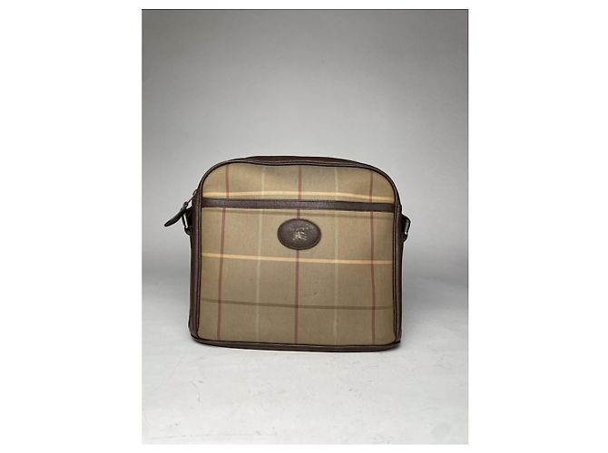 Borsa a mano in pelle beige Burberry TB - vista 3