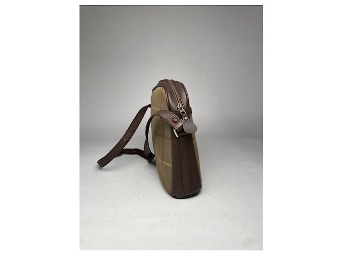 Borsa a mano in pelle beige Burberry TB - vista 4