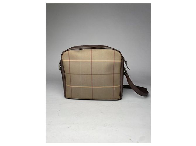 Borsa a mano in pelle beige Burberry TB - vista 5