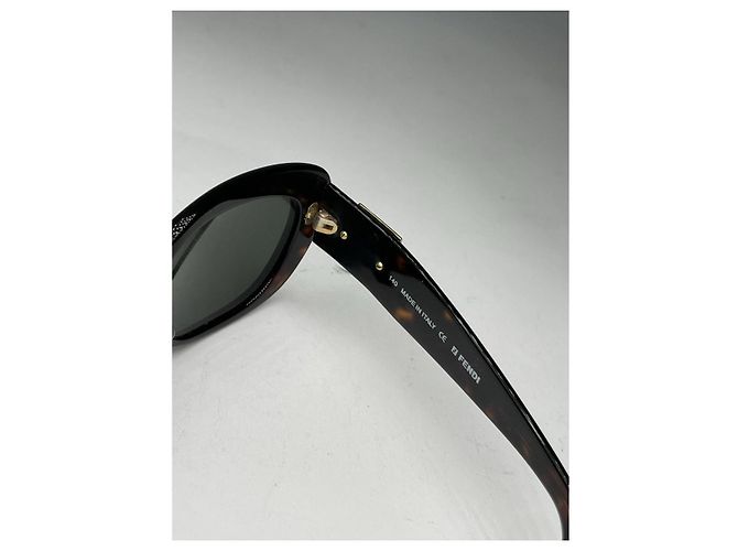 Occhiali da sole in plastica nera Fendi Nero - vista 4