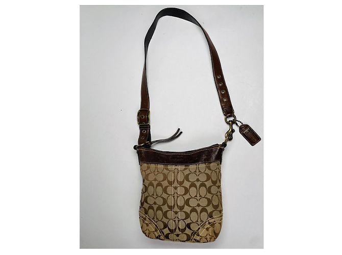 Coach Signature Sufflette Beiger Lederhandtasche - Ansicht 2