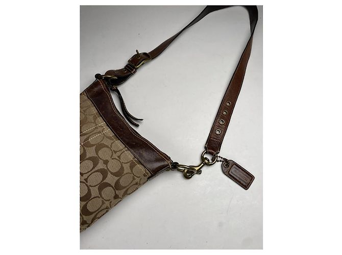 Coach Signature Sufflette Beiger Lederhandtasche - Ansicht 5