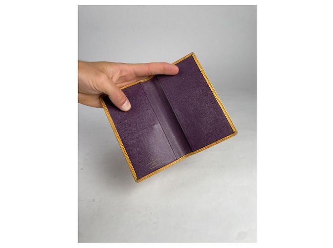 Copertura per passaporto Louis Vuitton in pelle gialla Giallo - vista 4
