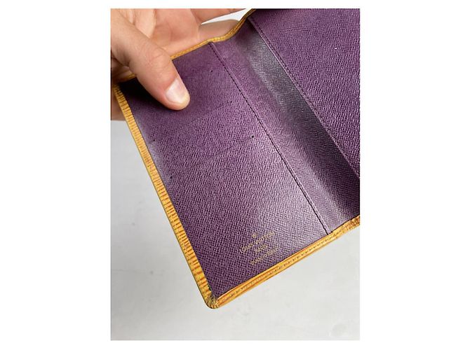Copertura per passaporto Louis Vuitton in pelle gialla Giallo - vista 5