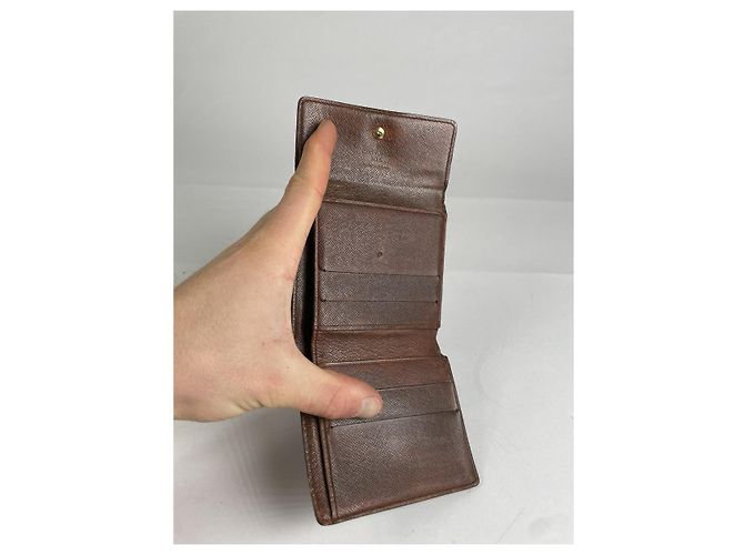 Billetera de cuero marrón Louis Vuitton Flore Castaño - vista 3