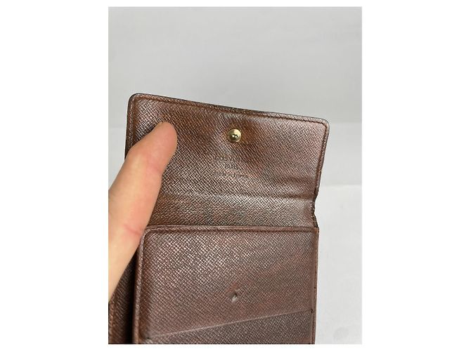 Billetera de cuero marrón Louis Vuitton Flore Castaño - vista 4