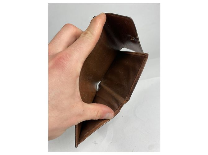 Billetera de cuero marrón Louis Vuitton Flore Castaño - vista 5