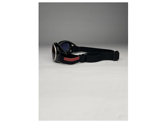 Occhiali da sole in plastica nera Prada Nero - vista 4