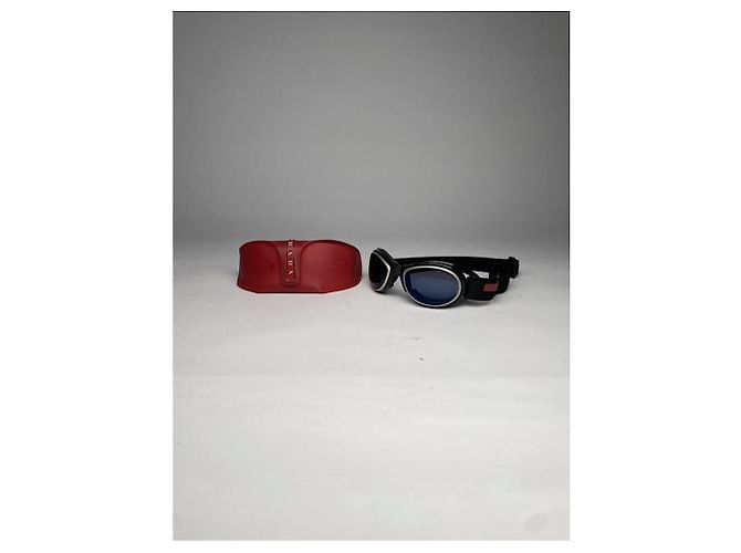 Occhiali da sole in plastica nera Prada Nero - vista 5