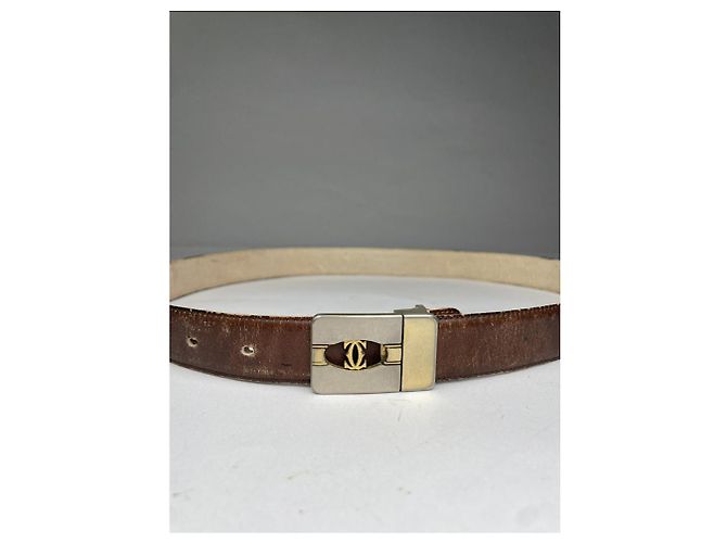Cartier brauner Ledergürtel - Ansicht 3