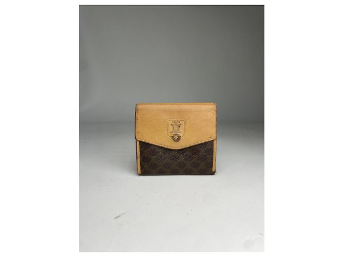 Céline Cartera de cuero marrón Celine Triomphe Castaño - vista 2