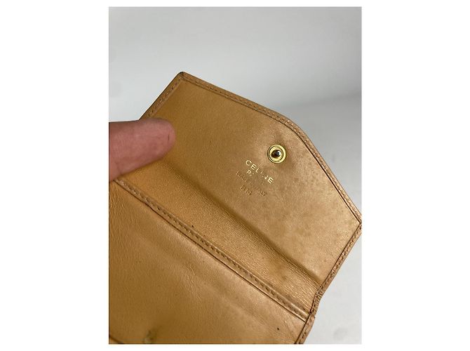 Céline Cartera de cuero marrón Celine Triomphe Castaño - vista 5