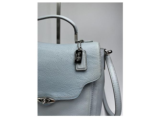 Borsa hobo grande Scout in pelle blu di Coach - vista 4