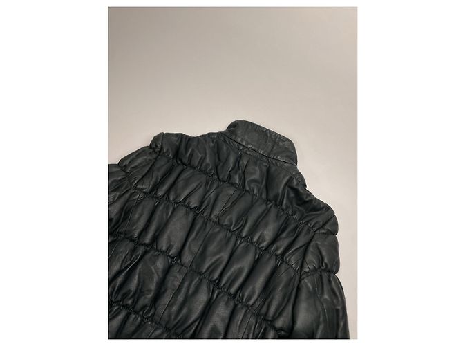 Emporio Armani anthrazitfarbene Lederjacke Anthrazitgrau - Ansicht 3