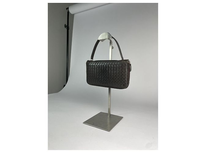 Borsa in pelle marrone Bottega Veneta - vista 3