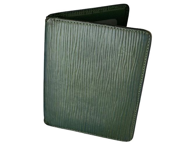 Borsa in pelle verde Louis Vuitton - vista 2