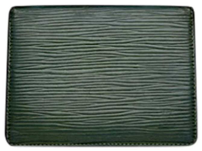 Borsa in pelle verde Louis Vuitton - vista 3