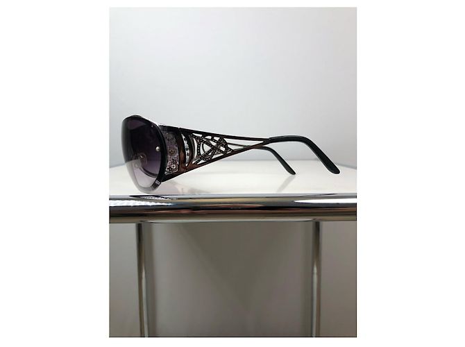 Gafas de sol de metal morado Saint Laurent Púrpura - vista 3
