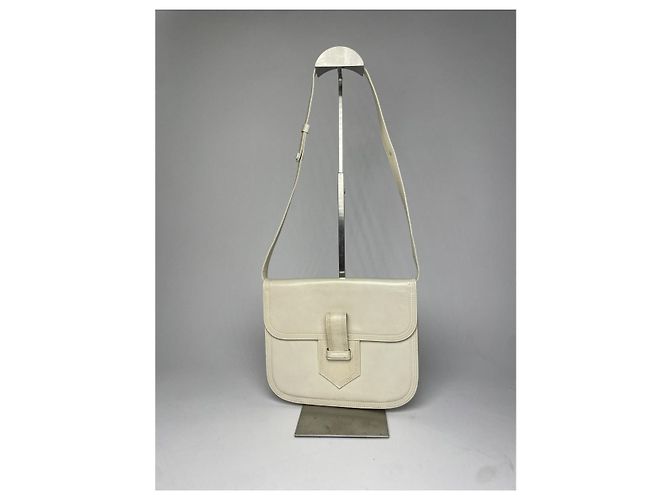 Borsa in pelle bianca Yves Saint Laurent Bianco - vista 2